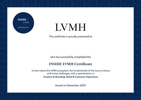 lvmh certificate login.